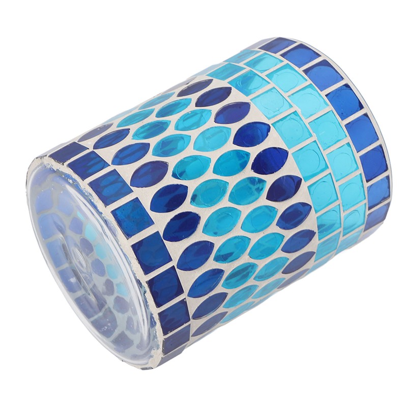 Mosaic Votive Candle Holder Handcrafted Glass Tea Light Holder for