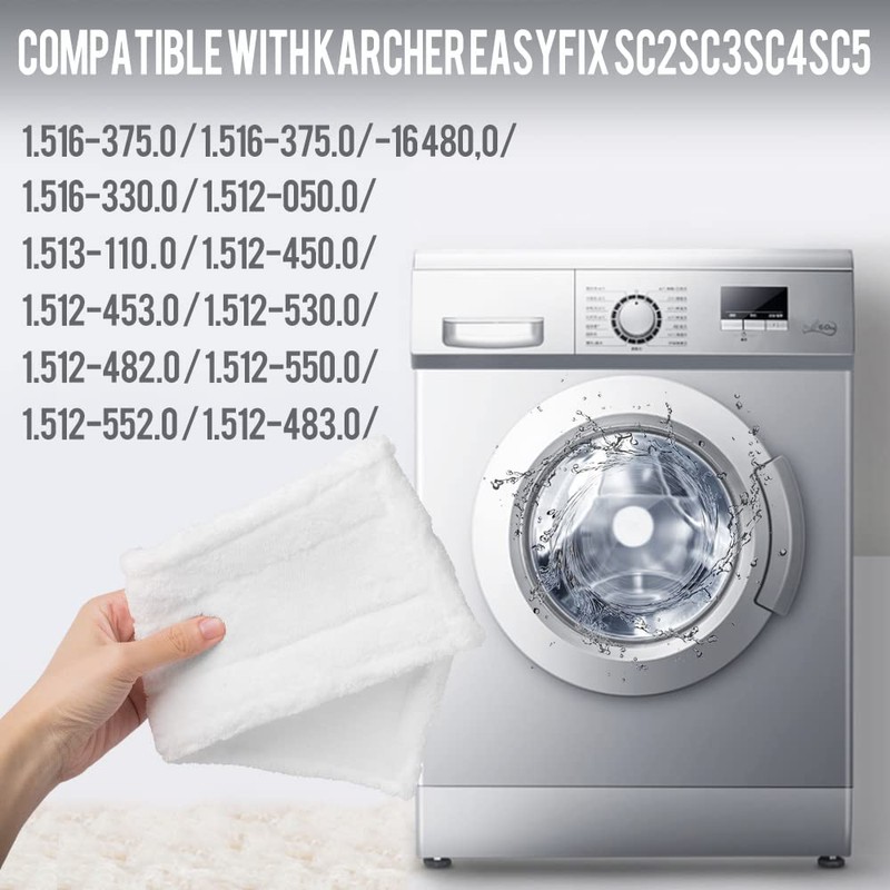 6 Pack Steam Cleaner Pads Compatible with Karcher Easyfix Sc2