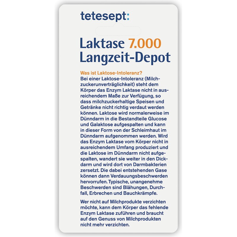 tetesept Lactase 7,000 – 3 Doses of 90 Pieces –