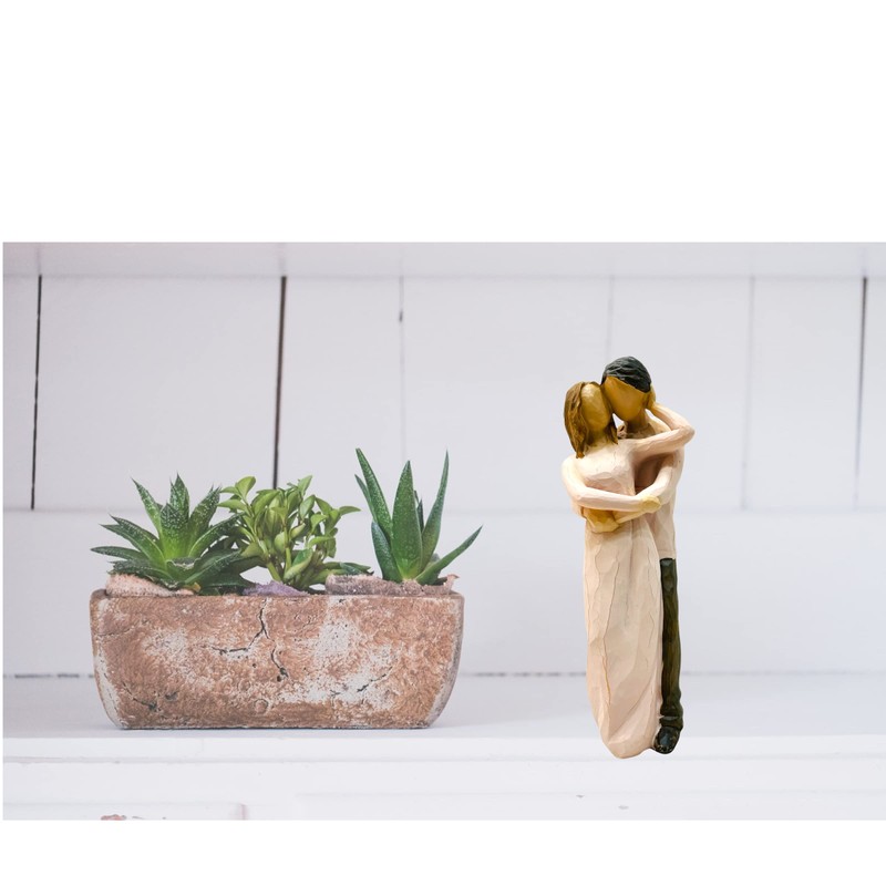 AUGEN Polyresin Standing Couple Idol Statue Showpiece for Home Decor