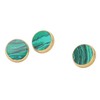 3 Pcs Trumpet Valve Cap Embedded Green Standard Metal Finger