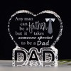 Crystal Paperweight Birthday Gift for Dad, Etched Father Sayings Presents