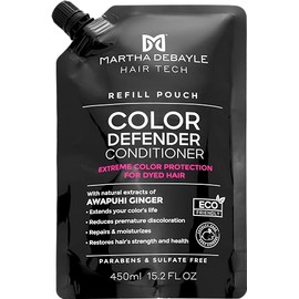 MARTHA DEBAYLE Acondicionador REFILL POUCH COLOR DEFENDER. Protección extrema para el cabello teñido. Con extractos naturales de Jengibre de Awapuhi. Sin parabenos, libre de sulfatos y ftalatos. 450 ml