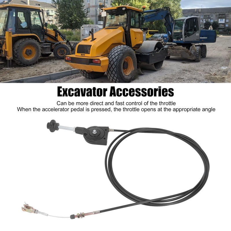 Excavator Manual Throttle Cable Controller 4m Stainless Steel Throttle Motor