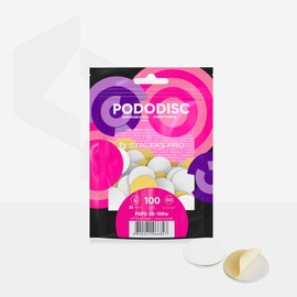 STALEKS PRO Expert PODODISC L Disposable Abrasives for Foot File (100 Grit, 50 Pcs) – Soft Foam Layer Abrasive Files for Heavily Roughened Skin & Crack Opening