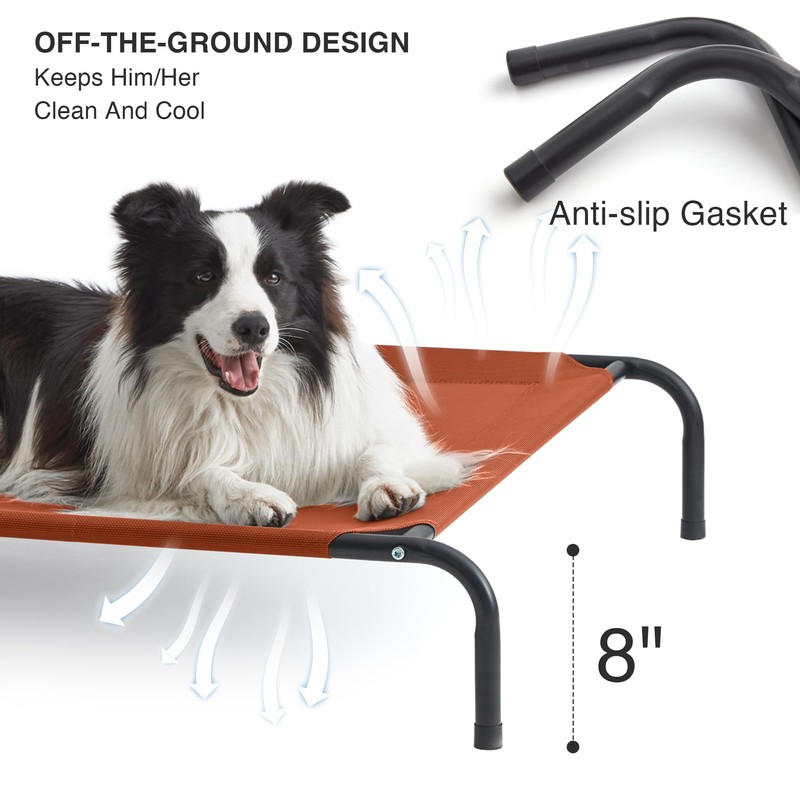 Love's cabin Elevated Cooling Dog Bed for Large Dogs, Portable