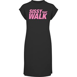 Hippowarehouse Sissy That Walk t-Shirt Dress Women's Adults Nightie Nightdress Black