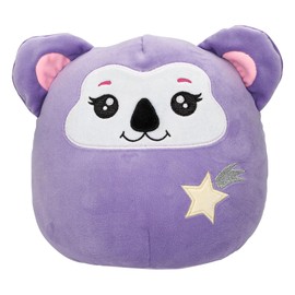 Depesche 13041 Ylvi Swoppies Cuddly Toy Koala in Purple with Luminous Effect, Shooting Stars and Round Ears, Approx. 20 cm Plush Toy