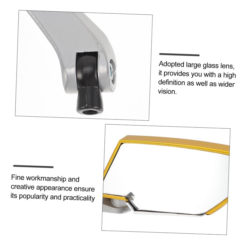 iplusmile 1pair Motorcycle Rearview Mirrors Handlebar for Safe Riding Compatible