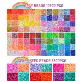 Bracelet Making Kit 20000 PCS 150 Colors Clay Beads for Jewelry Making 6 Boxes, Friendship Bracelet Kit Clay/Glas Beads for Bracelets, Girl Gifts with Pendant Charms Kit for Ages 8-13