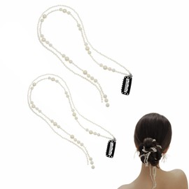 EZ PEACH Hair Extension, Pearl Chain, Hair Closure, Hair Ornament, Wig, Extension, One Touch, Easy Installation, Braided Hair Chain, Dance, Recitals, Cultural Festivals, Sports Festivals, Events