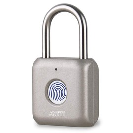 Fingerprint Padlock, ATITI Smart Lock with Keyless, Easy to Set Your Fingerprint, Biometric Padlock Suitable for Locker, Gym, School, Office, Fence, Storage, Hasp, Deadbolt, Door(1 Pack)