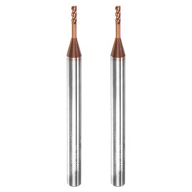 sourcing map 2pcs Square Nose End Mill 4mm Shank 1.5mm x 8mm AlTiSin Coated Solid Carbide Long Reach Extended Neck 4 Flutes CNC Router Bit Milling Cutter for Stainless Steel Hardened Steel