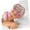 Baluue 3pcs Double Layer Shower Cap Household Shower Hat Household