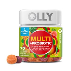 OLLY Multi + Probiotic Adult Multivitamin Gummy, Digestive and Immune System Support,* Chewable Supplement, Tropical Flavored, 35 Day Supply - 70 Coun