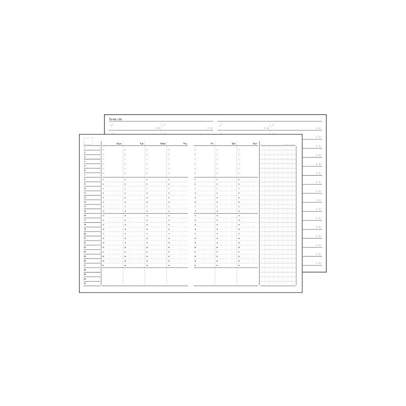 Raymei Fujii System Notebook, Free Weekly Schedule, Vertical Type B5