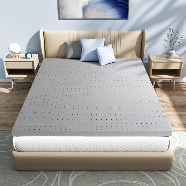 Maxzzz Memory Foam Mattress Topper- Charcoal Mattress Topper Full 3