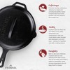 Cast Iron Skillet Set with Lids - 10"+12"-inch Pre-Seasoned Covered