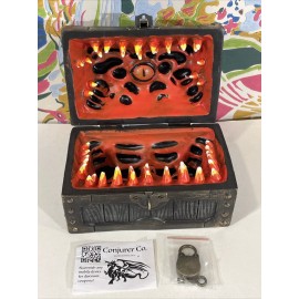 Conjurer Co. LARGE SIZE Lockable DND Mimic Chest Dice Storage Box HOLDS 6 SETS