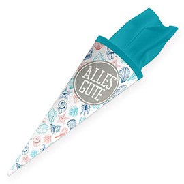 itenga Sibling School Cone - 35 Cm, Animals, Animal Pattern, Gift Packaging, School Cone, Cardboard Cone, Felt Closure, Children / Adults