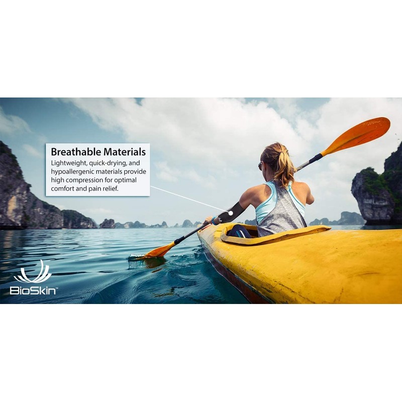 BioSkin - Manga de compresión hipoalergénica para codo, Negro, XS