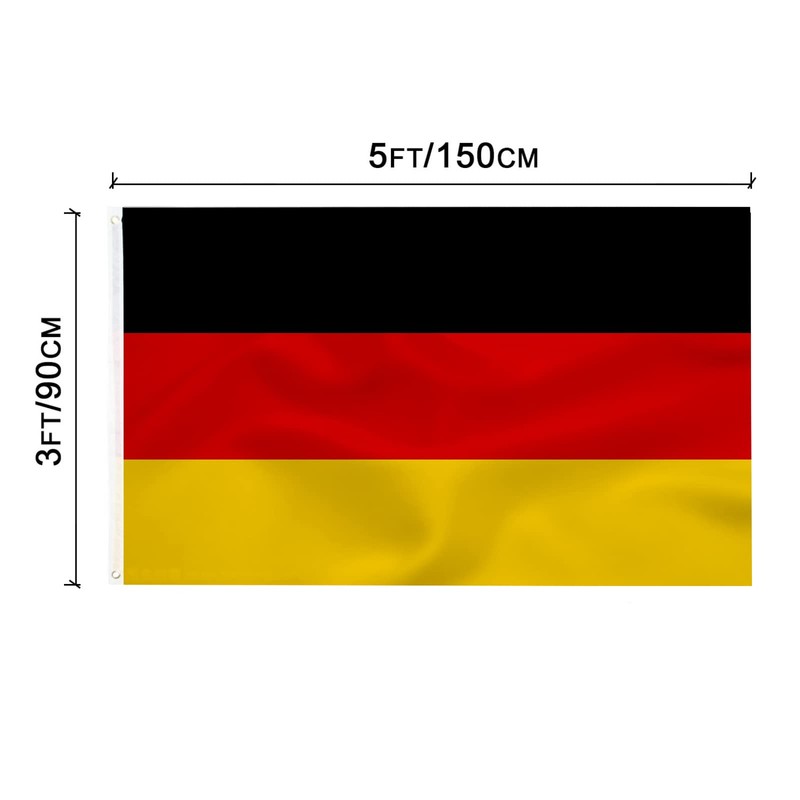 Germany Flag 90 x 150 cm Polyester Bright Colours with