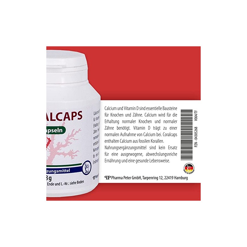 Pharma-Peter Coralcaps Capsules with Coral Lime, 120 Capsules