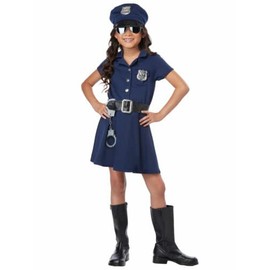 Forever Young Girls Policewoman Costume Kids Police Officer Cop Uniform Fancy Dress Outfit (9-10 Years)