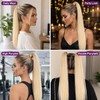 2 Pieces Blonde Ponytail Extension, 26 Inch Straight Braiding Hair,