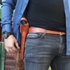 Masc Premium Leather Three Slot Belt Holster with Retention Strap