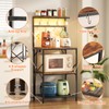Kitchen Bakers Rack with Power Outlet & LED Lights, Small