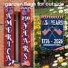 250th Anniversary USA Garden Flag 1776-2026 Patriotic Commemorative Banner