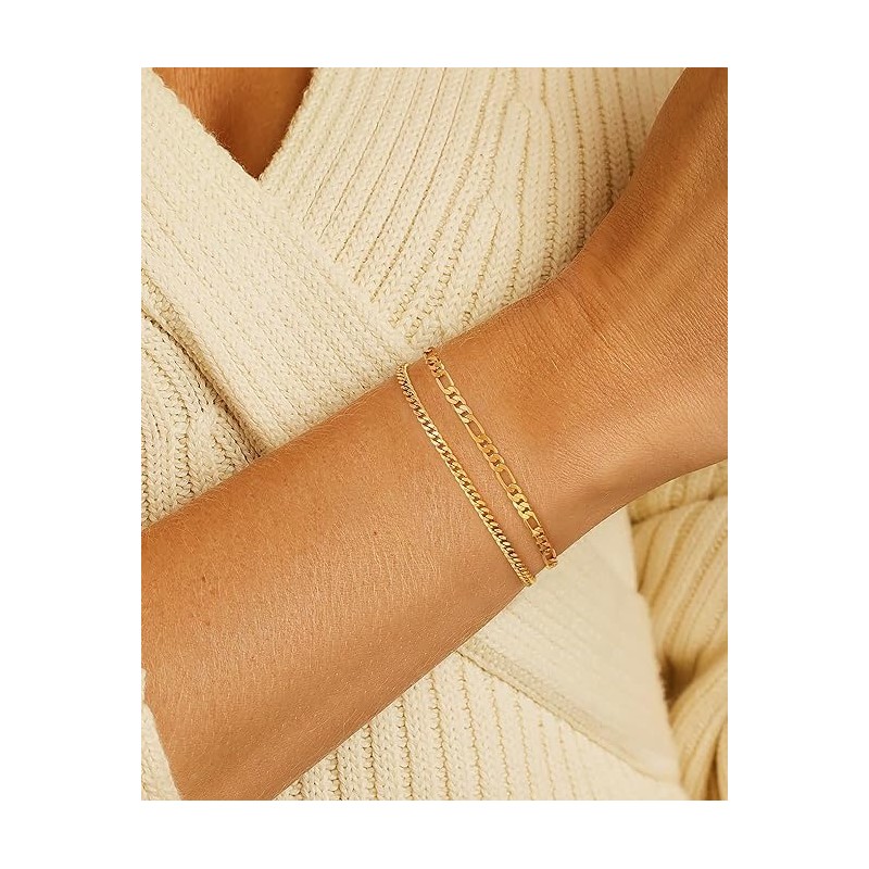 Jenosy Women's 14K Gold-Plated Bracelet, V
