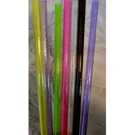 AmberOrchid PiCK 5! 12" 9mm 10mm Hard Plastic GLiTTER Reusable 40/42oz Tumbler Straw Rainbow