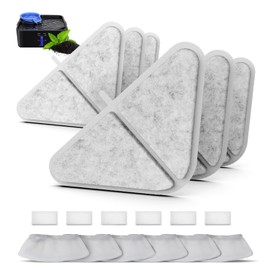 Automatic Pet Fountains Filters Replacements, 230oz/7L Dog Multiple Filtration Dog dispensor, Filtration System Pet Fountain Filters Replacement, 6Pack (6 Filter+6 Mesh Bag+6 Sponge)