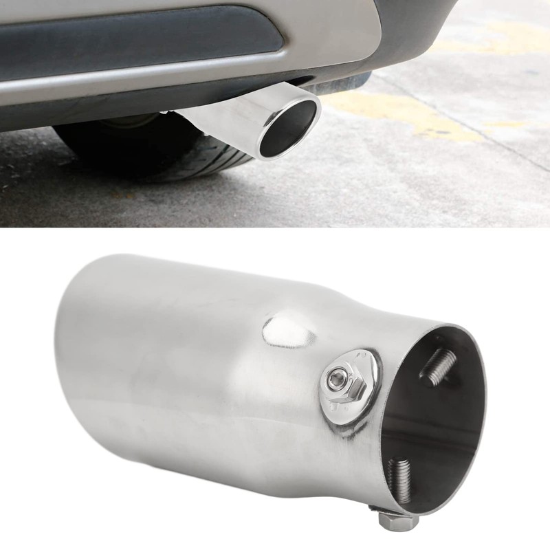 Akozon Exhaust Tip, Universal Inlet 63 mm Outlet 76 mm