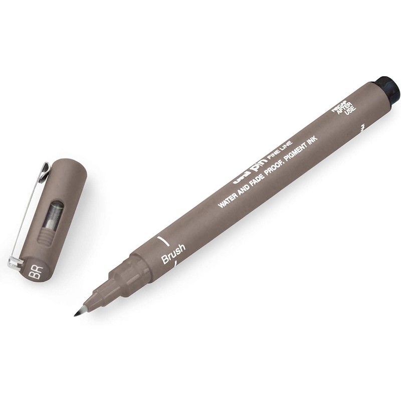 Uni Pin Fineliner Drawing Pen - Black, Dark Grey, Light