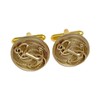 BLIKEJIN Men Cufflinks Gold Anchor Spiral Retro Distinctive Elegant Ceremony