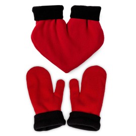 Froster Gloves for Lovers - Red Heart, Gift for Couples, Partner Gloves, Double Glove, Mittens, red