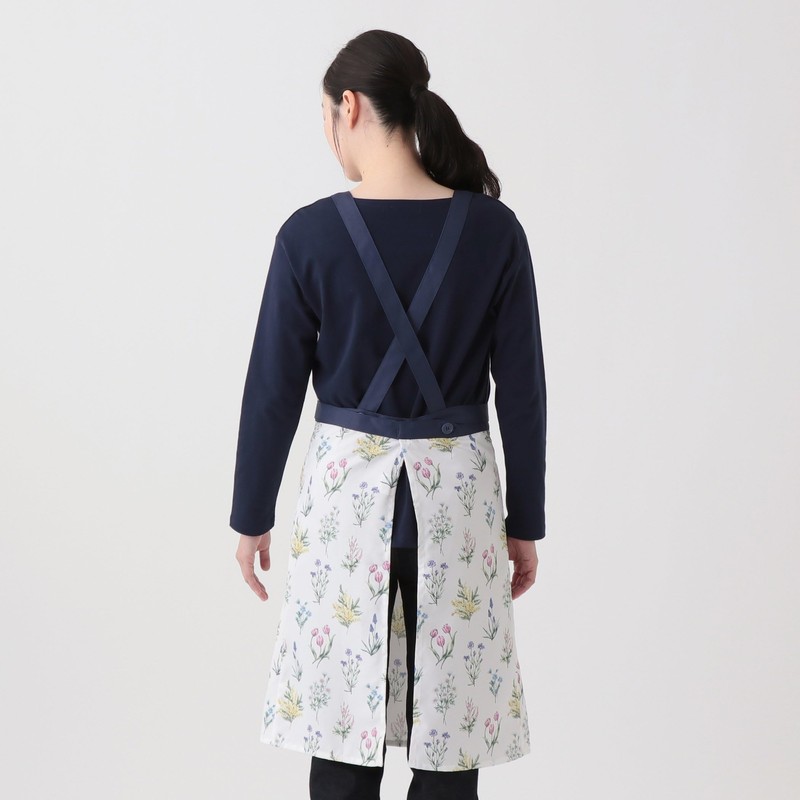 Afternoon Tea Living Apron, JJ03 Flower Apron, navy