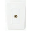 RiteAV - 1 3.5mm Audio-Headphone Jack Port Wall Plate Screwless