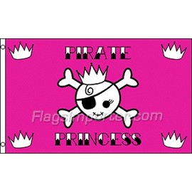 Pirate Jolly Roger Princess 5'x3' Flag
