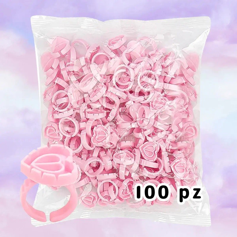 Anillo Para Pegamento Pestañas Soporte Ajustable Set F