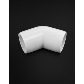 QWORK 1/2" 45 Degree Elbow PVC Fitting, 2 Way, 10 Pack, Furniture Grade, for Building Furniture and PVC Structures, White