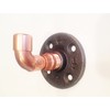 Industrial Copper Pipe Wall Hook and/or Curtain tie Back