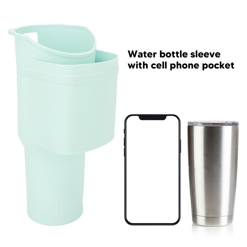 Cup Silicone Boot Sleeve with Pocket Chain Strap Flexible Soft