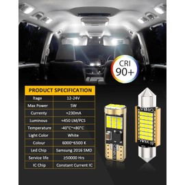 BMT xms Super Bright White Interior LED Light Kit Replacement for GMC Yukon/Tahoe Suburban 2000 2001 2002 2003 2004 2005 2006 + Install Tool, 23 Pieces