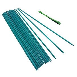 Green Bamboo Sticks Plant Stakes, Plant Support Sticks for Indoor Plants, GAGINANG Sturdy Bamboo Stakes, Floral Plant Support for Indoor and Outdoor Plants 25 Pack (18 inches)