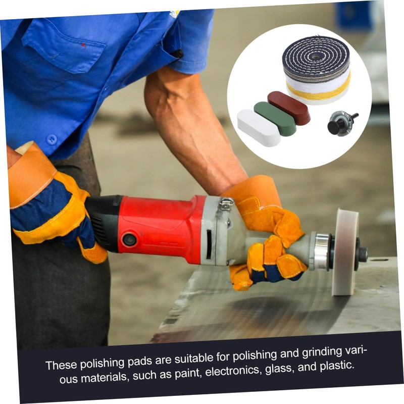 Gatuida 1set Buffing Polishing Wheel Kit Polishing Compound and for
