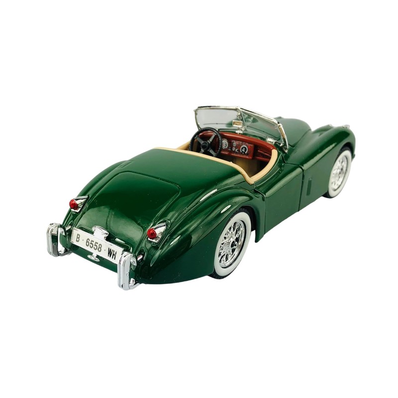 Jaguar XK 120 Roadster Convertible Green 1948-1954 1/24 Burago Model